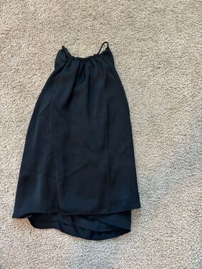 Black Flowy Top with Tie Back